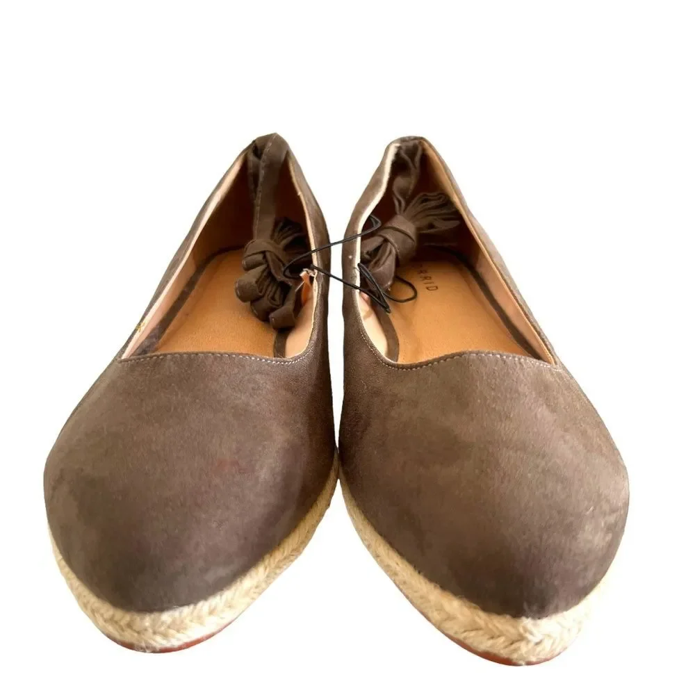 Torrid NEW Lace Up Ankle Espadrilles In Dark Olive Size 11